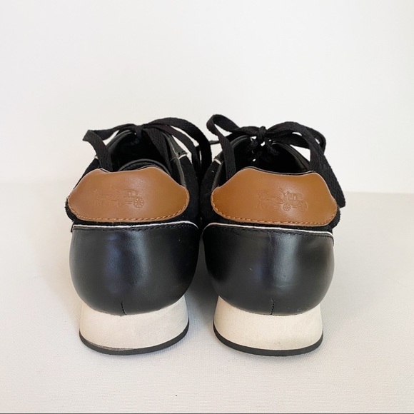 Coach Rebecca Varsity Black/Saddle Tan Sneakers - Picture 4 of 14